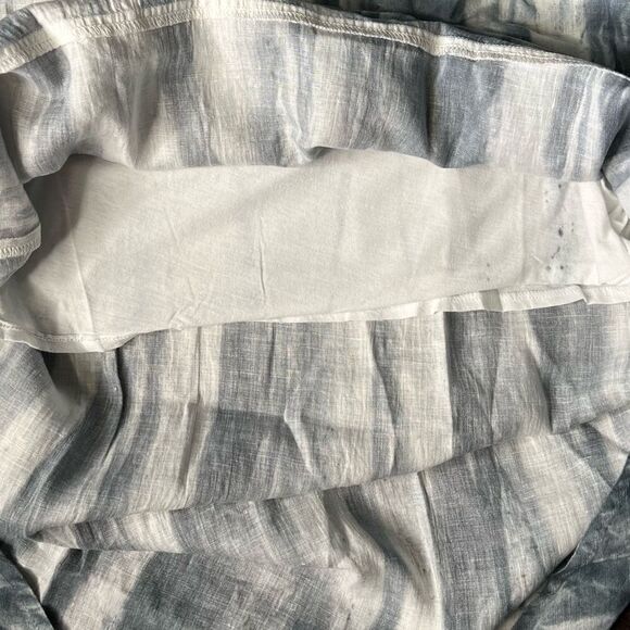 REVOLVE Krisa High-Low Linen Halter Tie Maxi Dress, White/Steel Blue. Small. NWT - Picture 11 of 16